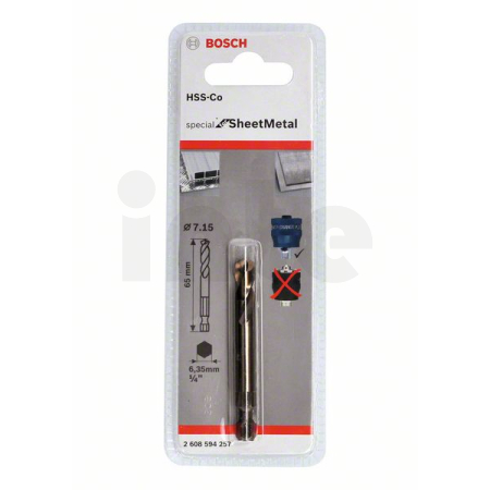 BOSCH Středicí vrták Plus HSS-Co Ø 7,15 × 65 mm 2608594257
