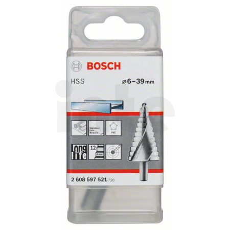 BOSCH Stupňovitý vrták HSS 2608597521