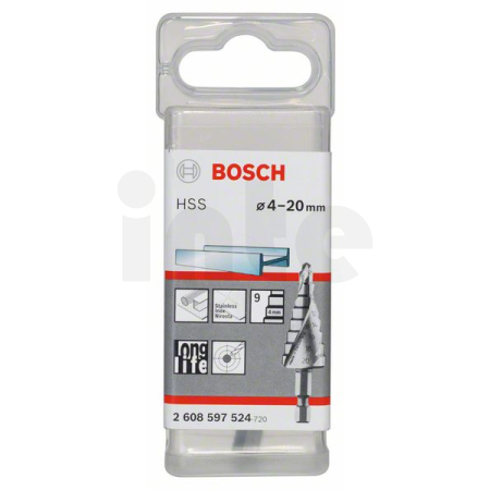 BOSCH Stupňovitý vrták HSS 2608597524