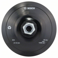BOSCH Opěrný talíř s upínacím systémem se suchým zipem, 115 mm 2608601076