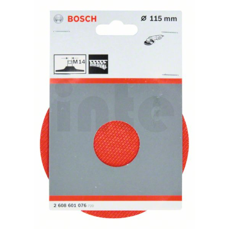 BOSCH Opěrný talíř s upínacím systémem se suchým zipem, 115 mm 2608601076