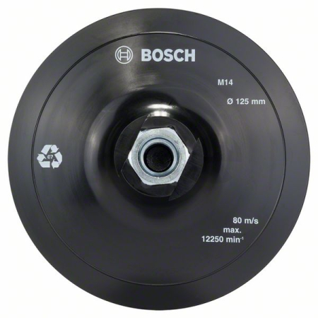BOSCH Opěrný talíř s upínacím systémem se suchým zipem, 125 mm 2608601077
