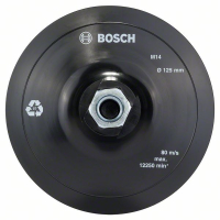 BOSCH Opěrný talíř s upínacím systémem se suchým zipem, 125 mm 2608601077