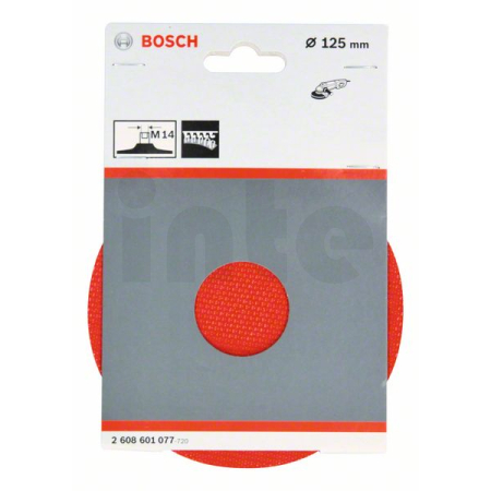 BOSCH Opěrný talíř s upínacím systémem se suchým zipem, 125 mm 2608601077