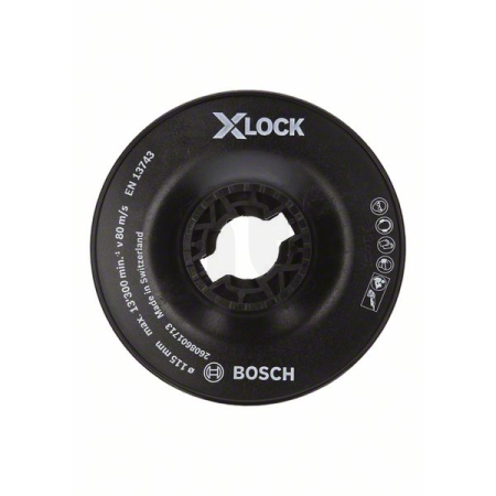BOSCH Opěrný talíř systému X-LOCK, 115 mm, hrubý 2608601713