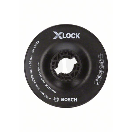 BOSCH Opěrný talíř systému X-LOCK, 125 mm, hrubý 2608601716