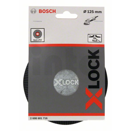 BOSCH Opěrný talíř systému X-LOCK, 125 mm, hrubý 2608601716