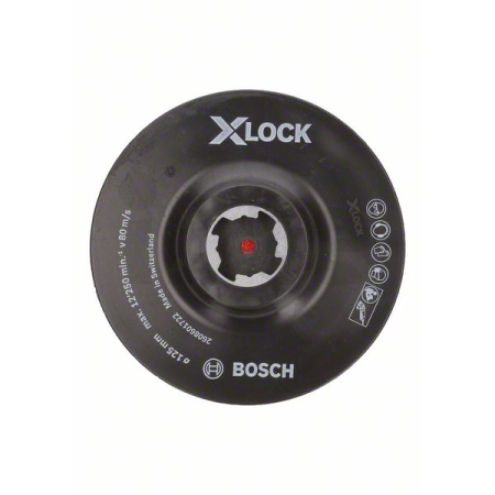 BOSCH Opěrný talíř systému X-LOCK s upínacím systémem se suchým zipem, 125 mm 2608601722