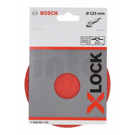 BOSCH Opěrný talíř systému X-LOCK s upínacím systémem se suchým zipem, 125 mm 2608601722