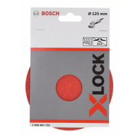 BOSCH Opěrný talíř systému X-LOCK s upínacím systémem se suchým zipem, 125 mm 2608601722