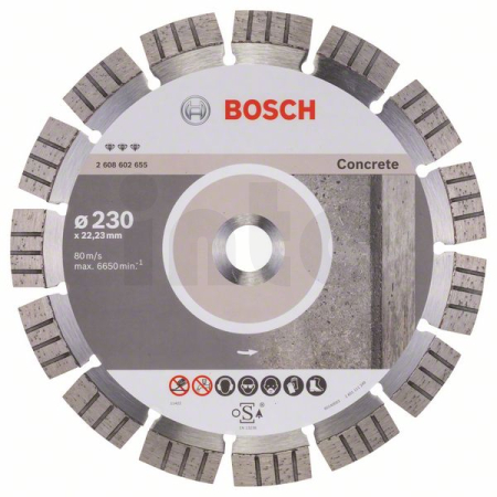 BOSCH Diamantový dělicí kotouč Best for Concrete 2608602655
