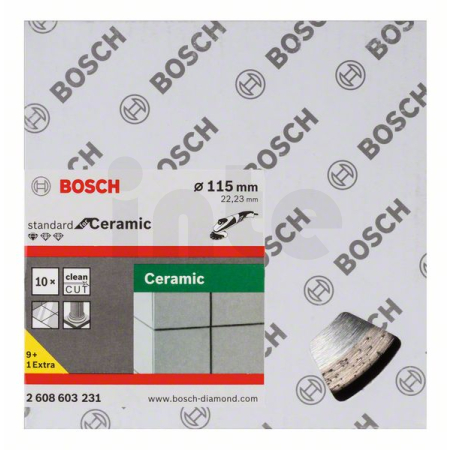 BOSCH Diamantový dělicí kotouč Standard for Ceramic, 10 ks 2608603231
