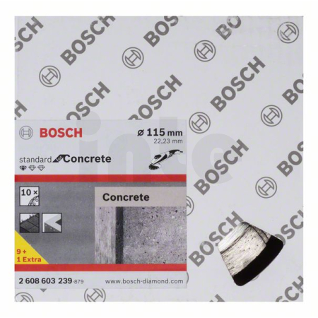 BOSCH Diamantový dělicí kotouč Standard for Concrete, 10 ks 2608603239