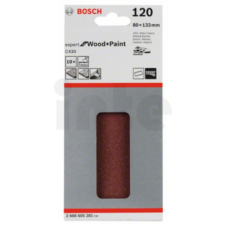 BOSCH Brusný papír C430, balení 10 ks 2608605281