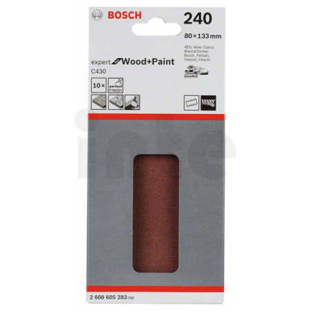 BOSCH Brusný papír C430, balení 10 ks 2608605283