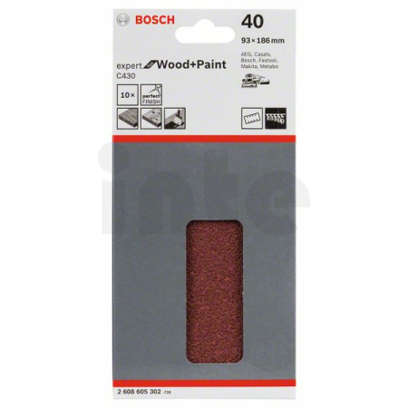 BOSCH Brusný papír C430, balení 10 ks 2608605302