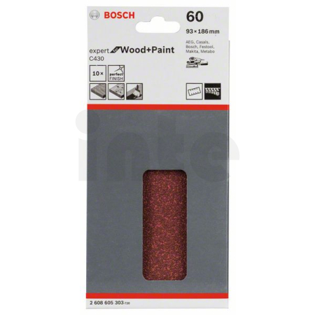 BOSCH Brusný papír C430, balení 10 ks 2608605303