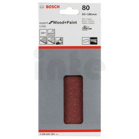 BOSCH Brusný papír C430, balení 10 ks 2608605304