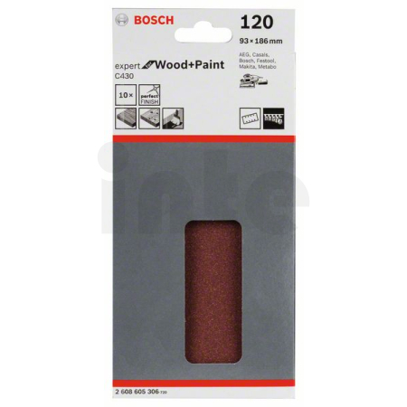 BOSCH Brusný papír C430, balení 10 ks 2608605306