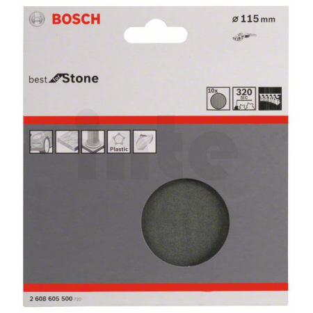 BOSCH 10dílná sada brusných papírů F355 2608605500