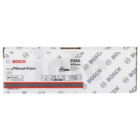 BOSCH Brusný papír C470, balení 50 ks 2608607974