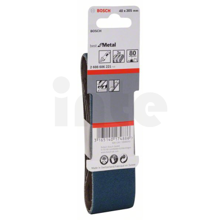 BOSCH 3dílná sada brusných pásů X450 2608606221