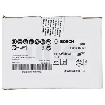 BOSCH Fíbrový brusný kotouč R444, Expert for Metal 2608606920
