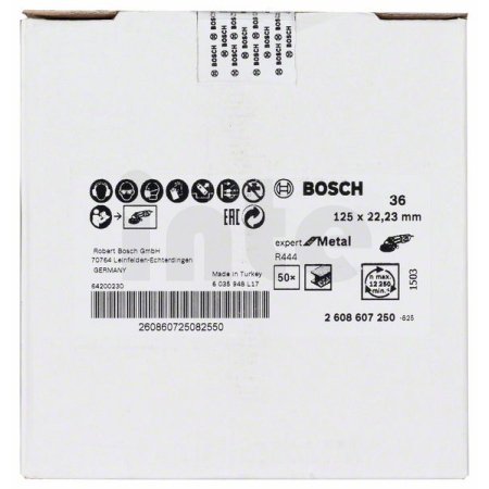 BOSCH Fíbrový brusný kotouč R444, Expert for Metal 2608607250