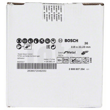 BOSCH Fíbrový brusný kotouč R574, Best for Metal 2608607254