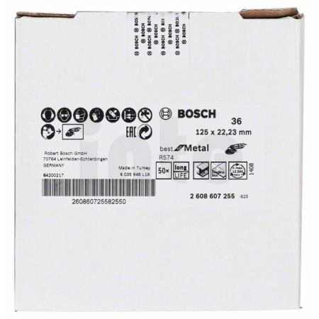 BOSCH Fíbrový brusný kotouč R574, Best for Metal 2608607255