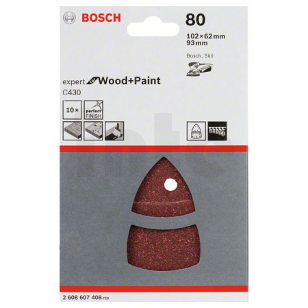 BOSCH 10dílná sada brusných papírů C430 2608607408