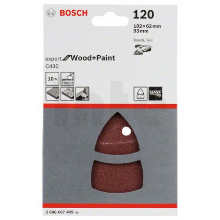 BOSCH 10dílná sada brusných papírů C430 2608607409