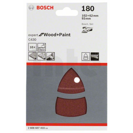 BOSCH Sada 10 kusů brusného papíru C430 2608607410