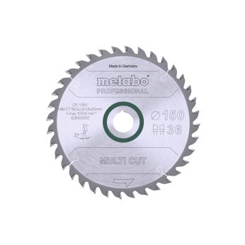 METABO Pilový kotouč "multi cut - professional", 150x2,4/1,6x20, Z36 WZ 10° 628000000