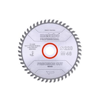 METABO Pilový kotouč "precision cut wood - professional", 220x2,6/1,6x30, Z48 DZ/HZ 10° 628043000