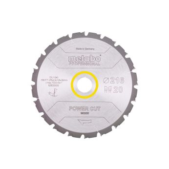 METABO Pilový kotouč "power cut wood - professional", 216x2,4/1,8x30, Z20 WZ 5° neg. 628230000