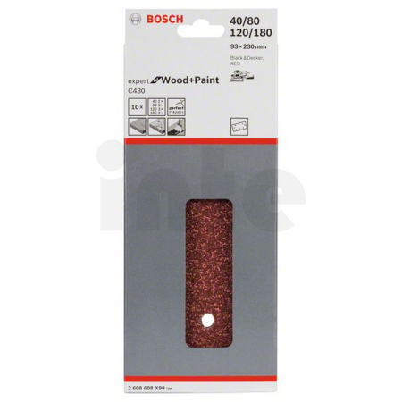 BOSCH Brusný papír C430, balení 10 ks 2608608X98