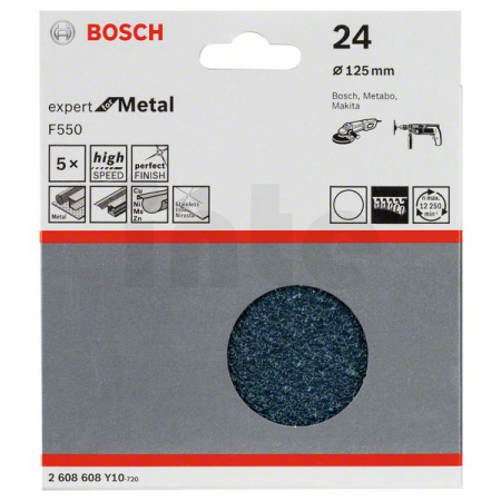 BOSCH Brusný papír F550, balení 5 ks 2608608Y10