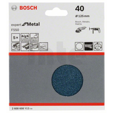 BOSCH Brusný papír F550, balení 5 ks 2608608Y12