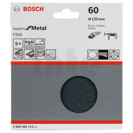 BOSCH Brusný papír F550, balení 5 ks 2608608Y14