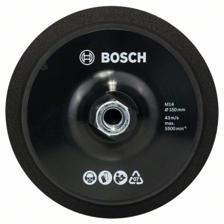BOSCH Opěrný talíř M14, průměr 150 mm, se suchým zipem 2608612027