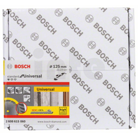 BOSCH Diamantový dělicí kotouč Standard for Universal 125 × 22,23 (balení 10 ks) 2608615060