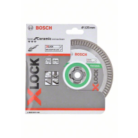 BOSCH Diamantový řezný kotouč Best for Ceramic Extraclean Turbo systému X-LOCK, 125×22,23×1,4×7 2608615132