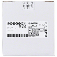BOSCH Fíbrové brusné kotouče Best for Metal systému X-LOCK, Ø 115 mm, G 36, R574, 1 kus 2608619154