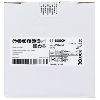 BOSCH Fíbrové brusné kotouče Best for Metal systému X-LOCK, Ø 115 mm, G 80, R574, 1 kus 2608619156