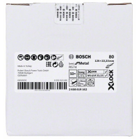 BOSCH Fíbrové brusné kotouče Best for Metal systému X-LOCK, Ø 125 mm, G 80, R574, 1 kus 2608619162