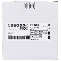 BOSCH Fíbrové brusné kotouče Best for Metal systému X-LOCK, Ø 115 mm, G 60, R574, 1 kus 2608619155