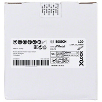 BOSCH Fíbrové brusné kotouče Best for Metal systému X-LOCK, Ø 125 mm, G 120, R574, 1 kus 2608619164