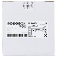 BOSCH Fíbrové brusné kotouče Expert for Metal systému X-LOCK, Ø 115 mm, G 24, R444, 1 kus 2608619165