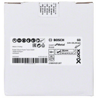 BOSCH Fíbrové brusné kotouče Expert for Metal systému X-LOCK, Ø 115 mm, G 60, R444, 1 kus 2608619167